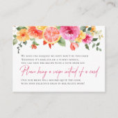 Carte D'accompagnement Demande de recette Festive Fleur Lumineuse Citrus (Devant)