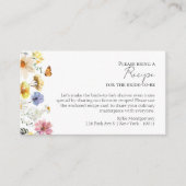 Carte D'accompagnement Demande de recette | Fête des mariées Boho Fleur s (Devant)
