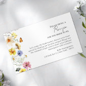 Carte D'accompagnement Demande de recette | Fête des mariées Boho Fleur s