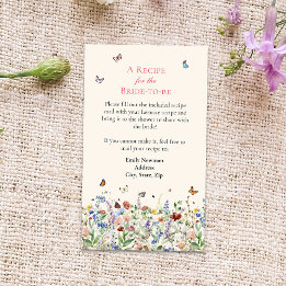 Carte D'accompagnement Demande de recette | Fleurs sauvages de Bohême
