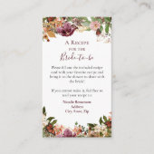 Carte D'accompagnement Demande de recette florale d'automne (Devant)
