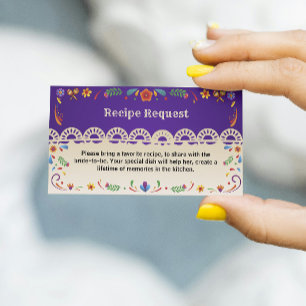 Carte D'accompagnement Demande de recette folklorique florale mexicaine p