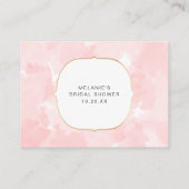 Carte D'accompagnement Demande de recette or Pink Watercolor (Dos)