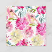 Carte D'accompagnement Demande de recette PixDezines Watercolor Peonies (Dos)