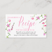 Carte D'accompagnement Demande de recette pour Fleur sauvage rose marié (Devant)