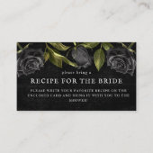 Carte D'accompagnement Demande de recette pour la douche de mariage gothi (Devant)