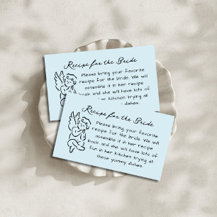 Carte D'accompagnement Demande de recette pour la douche de mariée faite