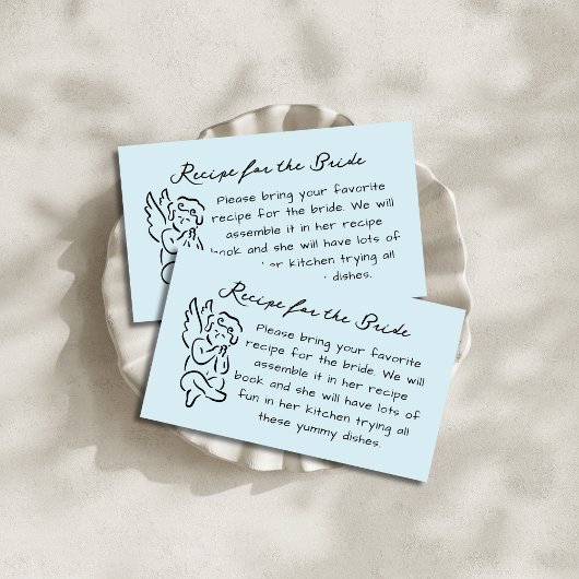 Carte D'accompagnement Demande de recette pour la douche de mariée faite