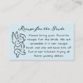 Carte D'accompagnement Demande de recette pour la douche de mariée faite (Devant)