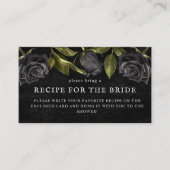 Carte D'accompagnement Demande de recette pour la douche de mariée gothiq (Devant)