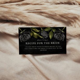 Carte D'accompagnement Demande de recette pour la douche de mariée gothiq