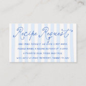Carte D'accompagnement Demande de recette pour la douche de mariée Two Le (Devant)