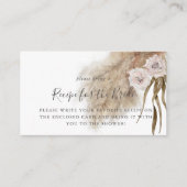 Carte D'accompagnement Demande de recette pour la douche nuptiale Herbe d (Devant)