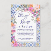 Carte D'accompagnement Demande de recette pour la nuptiale en mosaïque de (Devant)