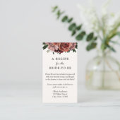 Carte D'accompagnement Demande de recette pour la nuptiale florale de Bou (Debout devant)