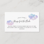 Carte D'accompagnement Demande de recette pour la réception de mariage su (Devant)