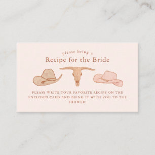 Carte D'accompagnement Demande de recette pour un mariage champêtre weste