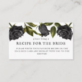 Carte D'accompagnement Demande de recette pour un mariage gothique blanc (Devant)