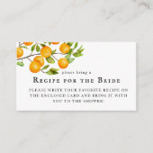 Carte D'accompagnement Demande de recette pour une douche de mariage au C (Devant)