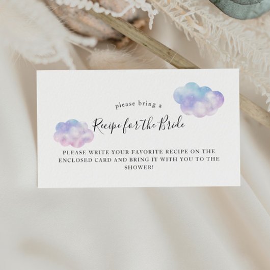Carte D'accompagnement Demande de recette pour une douche de mariage sous