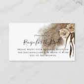 Carte D'accompagnement Demande de recette pour une douche de mariée autom (Devant)
