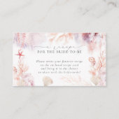 Carte D'accompagnement Demande de Recette pour une Fête de Mariée sur le (Devant)