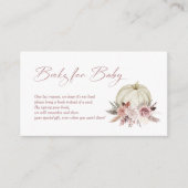 Carte D'accompagnement Demande de réservation Automne rose petit Baby sho (Devant)
