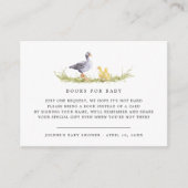 Carte D'accompagnement Demande de réservation | Baby shower agricole rust (Devant)