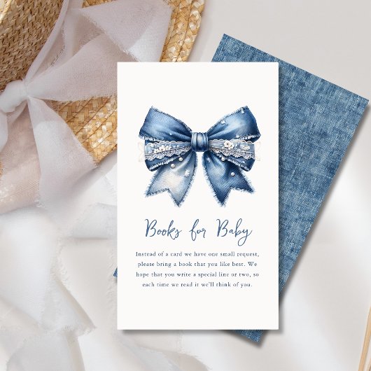 Carte D'accompagnement Demande de réservation | Baby shower Blue Jean Den