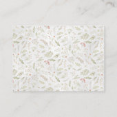 Carte D'accompagnement Demande de réservation | Baby shower de hérisson W (Dos)