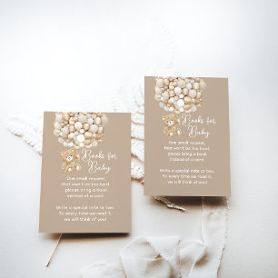 Carte D'accompagnement Demande de réservation Baby shower d'ours neutre p