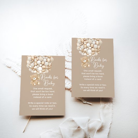 Carte D'accompagnement Demande de réservation Baby shower d'ours neutre p