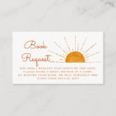 Carte D'accompagnement Demande de réservation Baby shower Sun Jaune (Devant)
