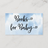 Carte D'accompagnement Demande de réservation Blue Boy Baby shower Invita (Dos)