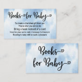 Carte D'accompagnement Demande de réservation Blue Boy Baby shower Invita (Devant / Derrière)