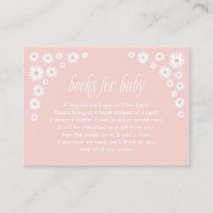 Carte D'accompagnement Demande de réservation Boho Daisy Baby shower cart
