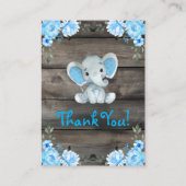 Carte D'accompagnement Demande de réservation Boy Elephants Douche Bleu B (Dos)