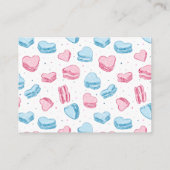 Carte D'accompagnement Demande de réservation Coeurs rose et bleu (Dos)