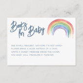 Carte D'accompagnement Demande de réservation de Baby shower Arc-en-ciel (Devant)