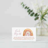 Carte D'accompagnement Demande de réservation de Baby shower Arc-en-ciel  (Debout devant)