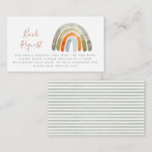 Carte D'accompagnement Demande de réservation de Baby shower Arc-en-ciel (Devant / Derrière)