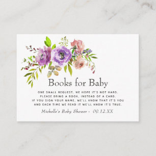 Carte D'accompagnement Demande de réservation de Baby shower d'aquarelle