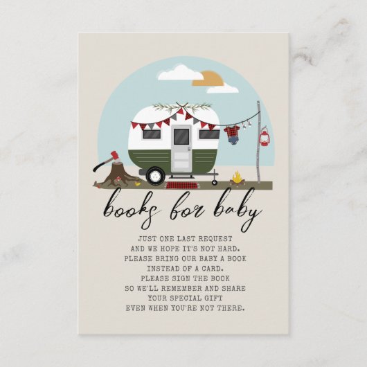 Carte D'accompagnement Demande de réservation de Baby shower de Camper Ve (Devant)