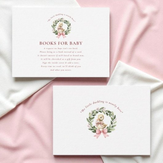 Carte D'accompagnement Demande de réservation de Baby shower de canard mo