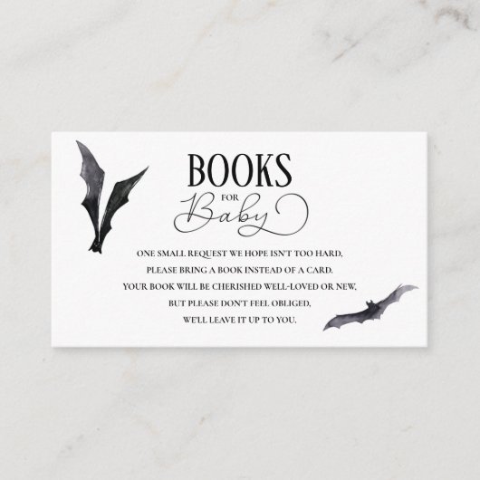 Carte D'accompagnement Demande de réservation de Baby shower de chauves-s (Devant)