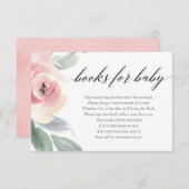 Carte D'accompagnement Demande de réservation de baby shower de fille ros (Devant / Derrière)