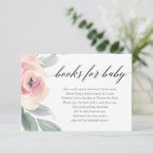 Carte D'accompagnement Demande de réservation de baby shower de fille ros (Debout devant)
