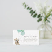 Carte D'accompagnement Demande de réservation de Baby shower de l'ours et (Debout devant)