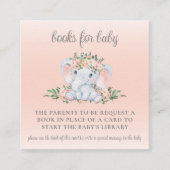 Carte D'accompagnement Demande de réservation de Baby shower d'éléphant f (Devant)