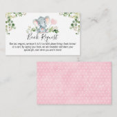 Carte D'accompagnement Demande de réservation de Baby shower d'éléphant r (Devant / Derrière)